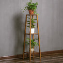 Lifeideas Indoor Plant Stand Solid Wood Display Shelf