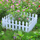Breeins Set Of 4 Plastic Picket Garden Fence Panels Path Border