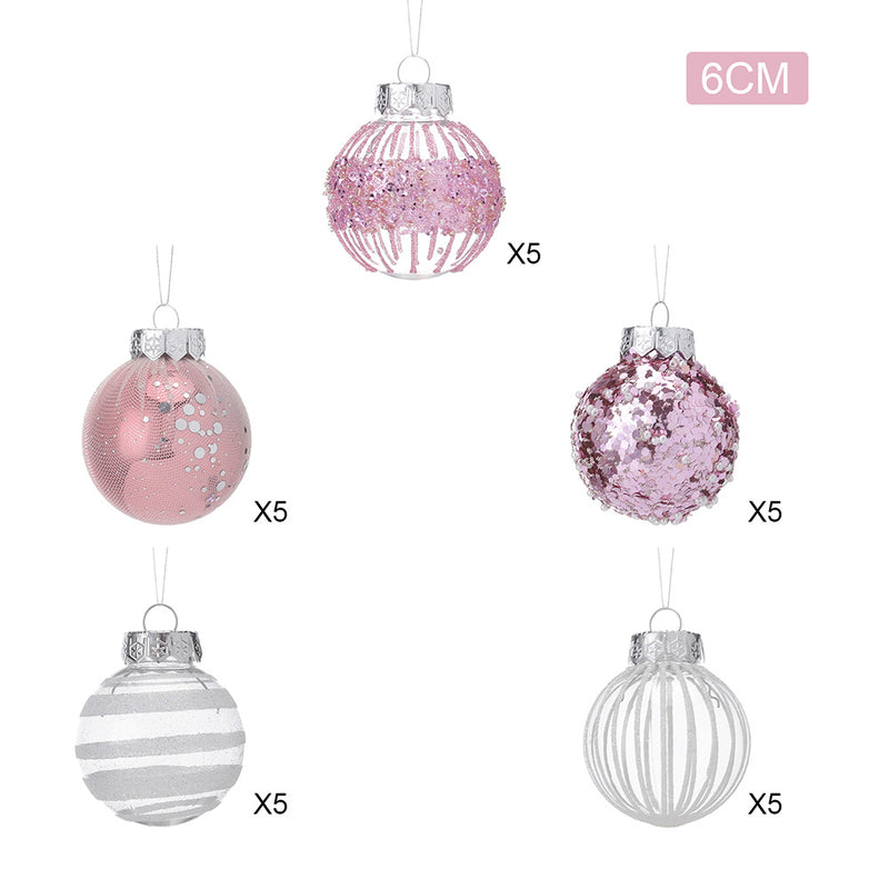 Lifeideas 25Pcs Christmas Ball Ornament Set