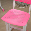 HOMCOM Kids Adjustable Desk and Chair Set- Pink