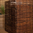 1.16m x 61cm Single Garden Patio Willow Wheelie Bin Screen Hideaway
