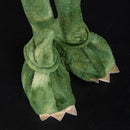 70cm Tall Green Plush Santa-Saurus Dino Standing Christmas Decoration with Santa Hat