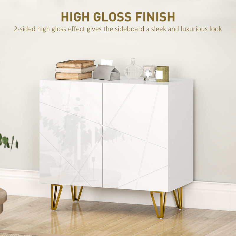 HOMCOM Storage Cabinet, Sideboard with Adjustable Shelf