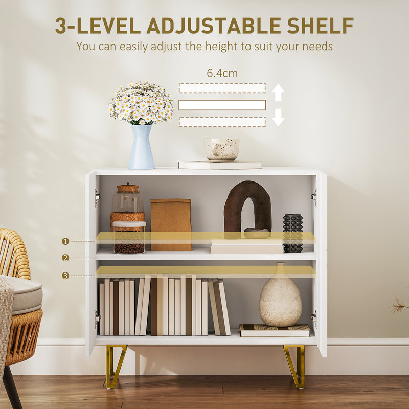 HOMCOM Storage Cabinet, Sideboard with Adjustable Shelf