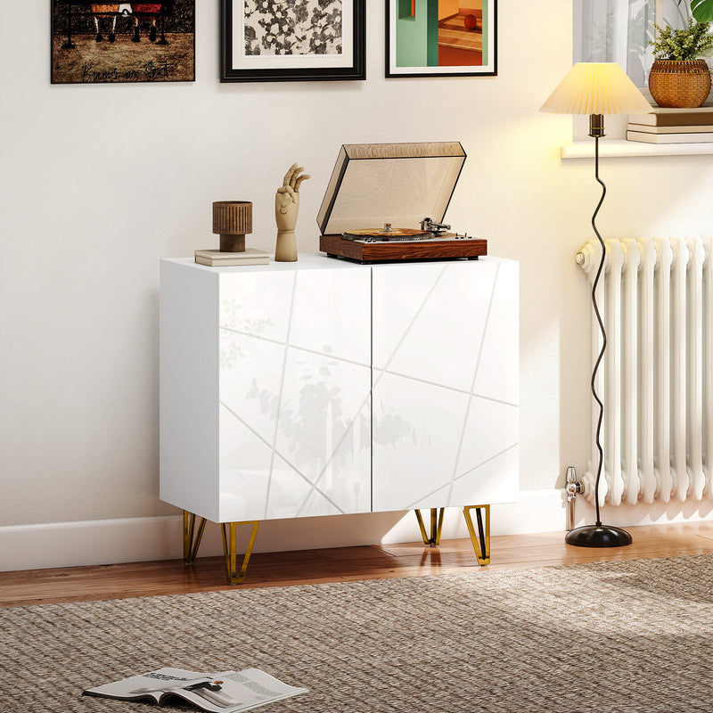 HOMCOM Storage Cabinet, Sideboard with Adjustable Shelf