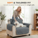 PawHut Waterproof Sofa Cover, Soft Couch Cover for Dogs Cats Pets Grey