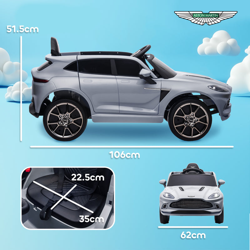 AIYAPLAY Aston Martin DBX Licensed 12V Kids Electric Car w/ Remote