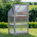 1.2m x 0.69m Small Grey Wooden Mini Greenhouse Cold Frame