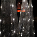 LED Tree Cone Obelisk Trio with 90 LEDs in Silver