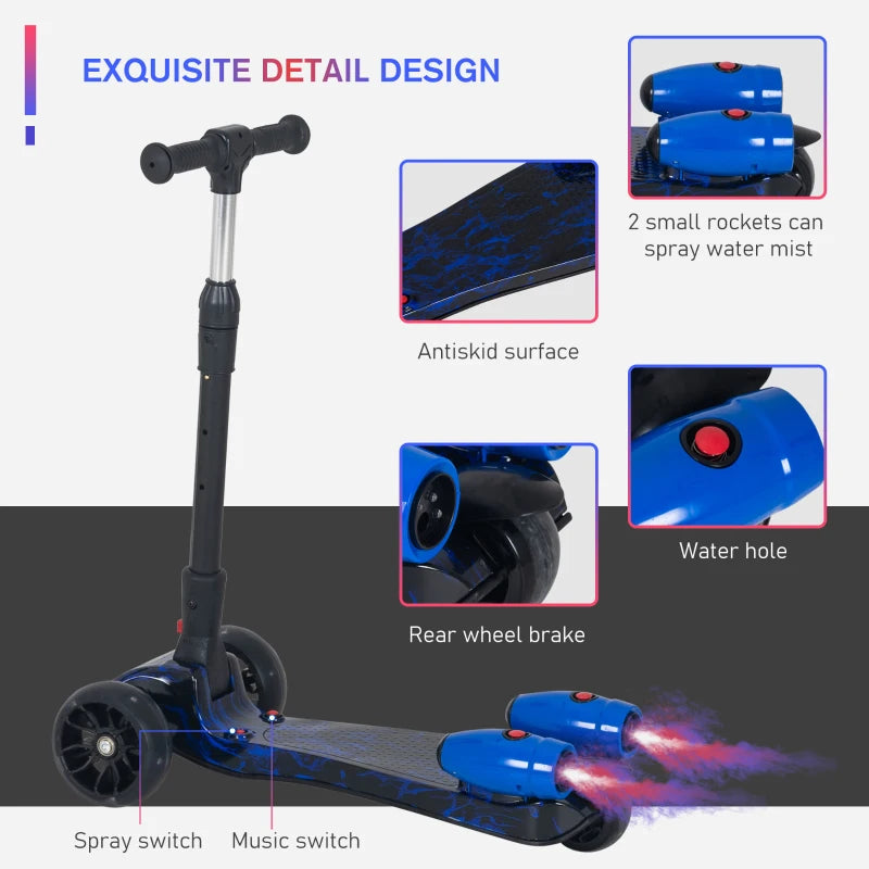 HOMCOM Scooter for Kids  for ages 3 - 6 Years Blue
