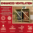 1.34m x 1.2m Large Wooden Outdoor Garden Double Wheelie Bin Store Storage for 2 Bins