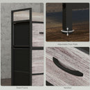 HOMCOM Bedroom Chest Of Drawers 4 Drawer Dresser W/ Shelf, Grey Wood Effect