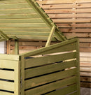 2.02m x 1.22m Large Wooden Outdoor Garden Triple Wheelie Bin Store Storage for 3 Bins
