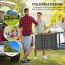 Outsunny Outdoor Folding Rattan Chair, Dining Chair