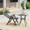 Outsunny Outdoor Folding Rattan Chair, Dining Chair