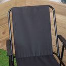 Black Lightweight Foldable Canvas Chair With  Plastic Armrests