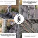 Samuel Alexander Grey Hanging Egg Chair With Stand Waterproof Cover And Cushions Steel Frame Rattan Outdoor Swing Chair Garden Seat Hammock Balcony Conservatory Furniture