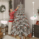 HOMCOM Artificial Christmas Tree Hinged Xmas Tree
