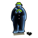 60cm Infinity Light up The Snowman Christmas Decoration with White LEDs on Wooden Base