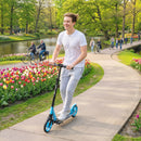 HOMCOM Folding Kick Scooter For 14+ W/ Adjustable Height, Blue
