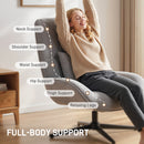 HOMCOM Swivel Accent Chair, Chenille Armchair With Lumbar Pillow, Light Grey
