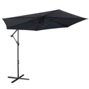 Samuel Alexander 3m Cantilever Parasol in Blue with Crank Handle for Patio Garden Banana Parasol with UV Protection Outdoor Umbrella Sun Shades for Garden