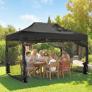 Outsunny 3 x 4.5 m Pop Up Gazebo with Mesh, Heavy Duty Party Tent Marquee