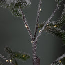 5ft (1.5m) Light up Green Snowy Noel Christmas Tree with Stand and Warm White LEDs
