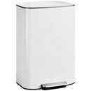 HOMCOM Pedal Bin With Soft-Close Lid, 50L Kitchen Bin With Carry Handle Cream