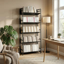 HOMCOM Bookshelf Anti-Slip Design 5-Tier Black