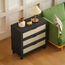 HOMCOM 3 Drawer Cabinet Storage Cupboard Sideboard Organiser, Black