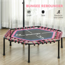 SPORTNOW 45" Fitness Trampoline with Adjustable Handle LED Lights