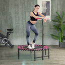 SPORTNOW 45" Fitness Trampoline with Adjustable Handle LED Lights