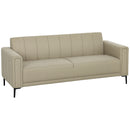 HOMCOM 3 Seater Sofa, Modern Fabric Couch with Channel Tufted