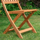 Set of 2/4 Bowness Outdoor Garden Patio Wooden Slatted Folding Chairs