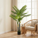 HOMCOM 150cm Artificial Palm Tree With 16 PEVA Leaves In Pot, Green