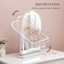 HOMCOM Vanity Mirror with Lights, 3 Colour, 360° Rotation, Touch Screen
