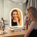 HOMCOM Vanity Mirror with Lights, 3 Colour, 360° Rotation, Touch Screen