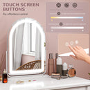 HOMCOM Vanity Mirror with Lights, 3 Colour, 360° Rotation, Touch Screen