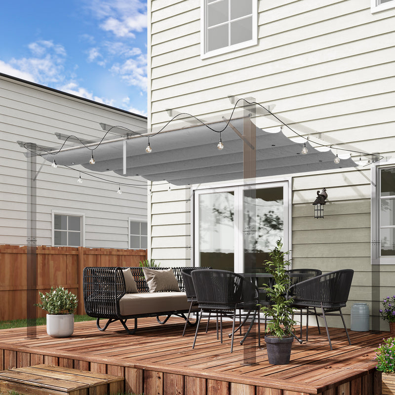 Outsunny Pergola Shade Cover Replacement Canopy for 4 x 3(m) Pergola, Cream
