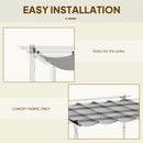 Outsunny Pergola Shade Cover Replacement Canopy for 4 x 3(m) Pergola, Cream