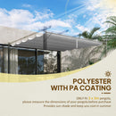 Outsunny Pergola Shade Cover Replacement Canopy for 4 x 3(m) Pergola, Cream