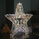 60cm Light up Iridescent Shimmer Christmas Star with 1440 Warm White LEDs