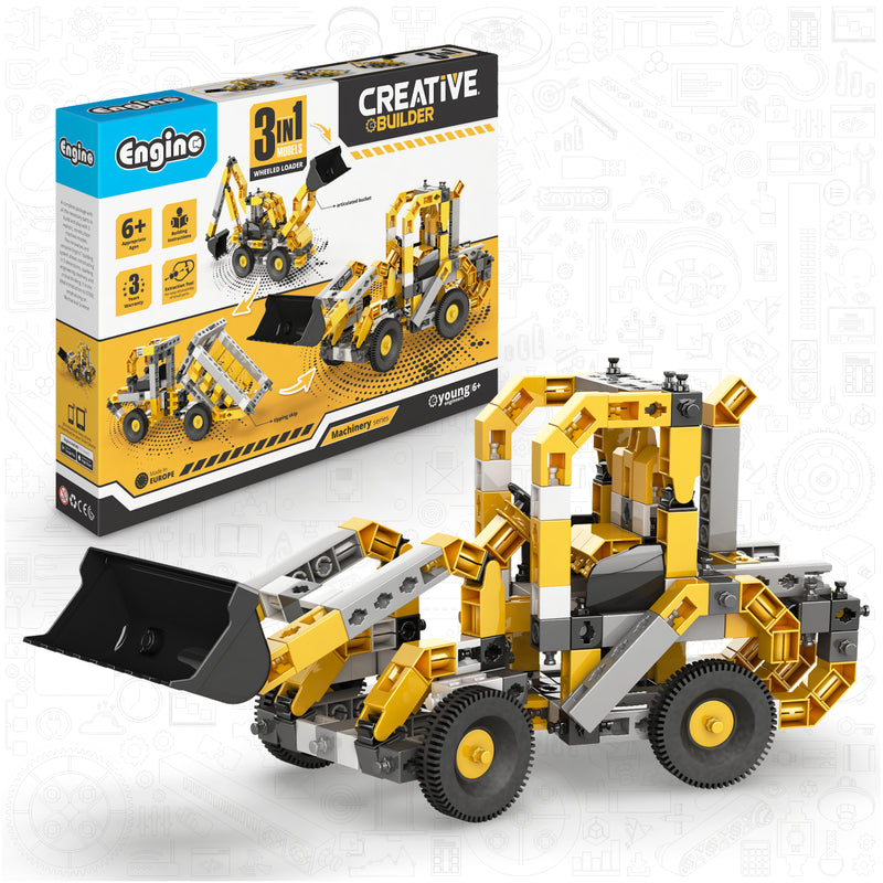 Creative Builder Wheeled Loader Machinery Set