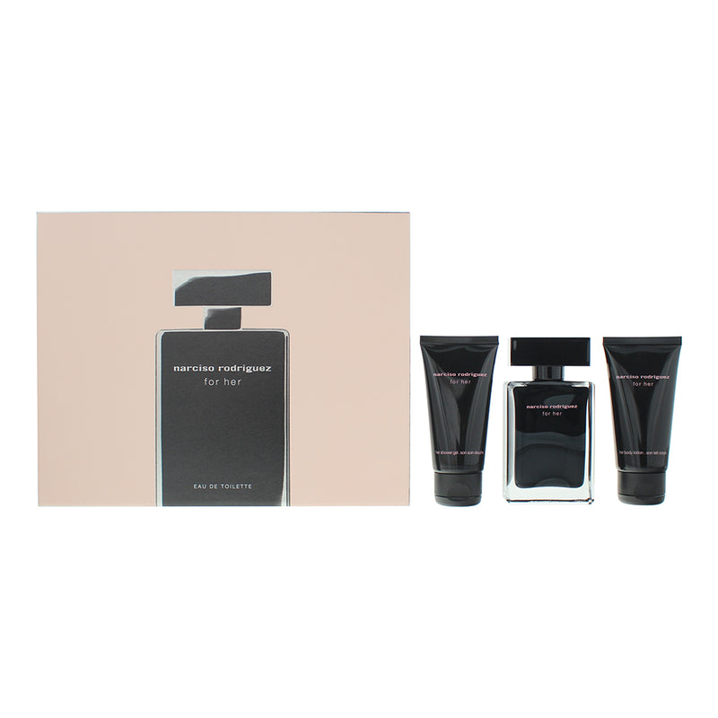 Narciso Rodriguez For Her 3 Piece Gift Set: Eau de Toilette 50ml - Body Lotion 5