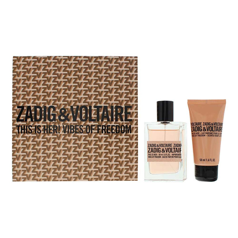 Zadig & Voltaire This Is Her! Vibes Of Freedom 2 Piece Gift Set: Eau De Parfum 50ml