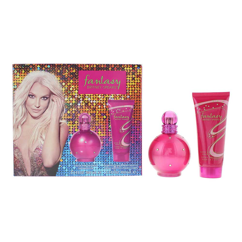 Britney Spears Fantasy 2 Piece Gift Set: Eau de Parfum 100ml - Body Souffle 100m