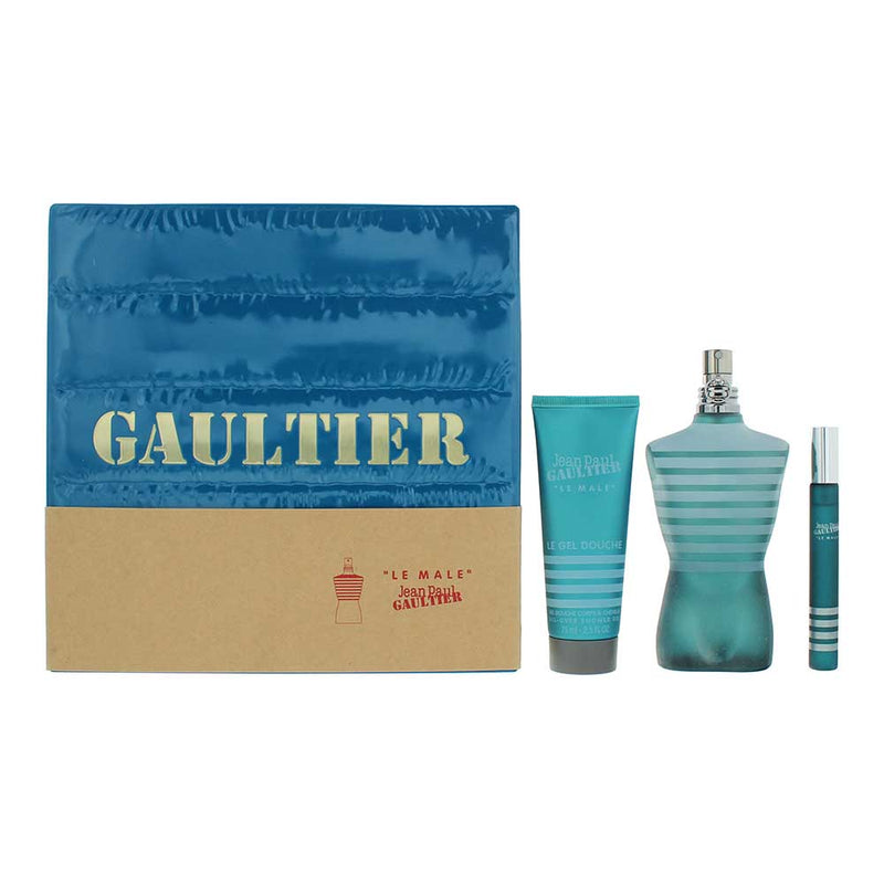 Jean Paul Gaultier Le Male 3 Piece Gift Set: Eau de Toilette 125ml - Eau de Toil