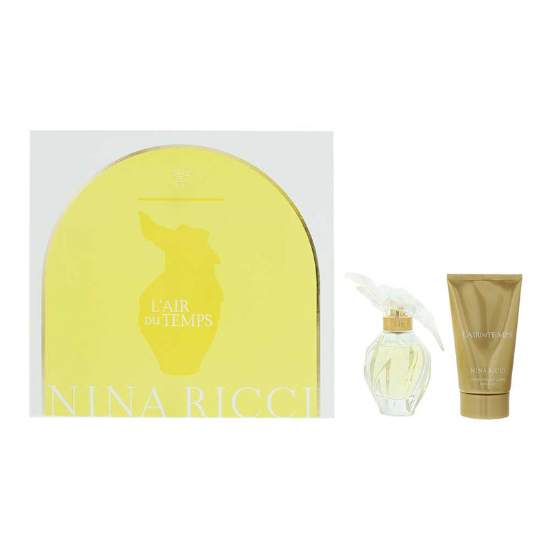 Nina Ricci L'air Du Temps 2 Piece Gift Set: Eau de Toilette 50ml - Body Lotion 7
