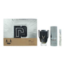 Paco Rabanne Invictus Victory 3 Piece Gift Set: Eau de Parfum 100ml - Eau de Par